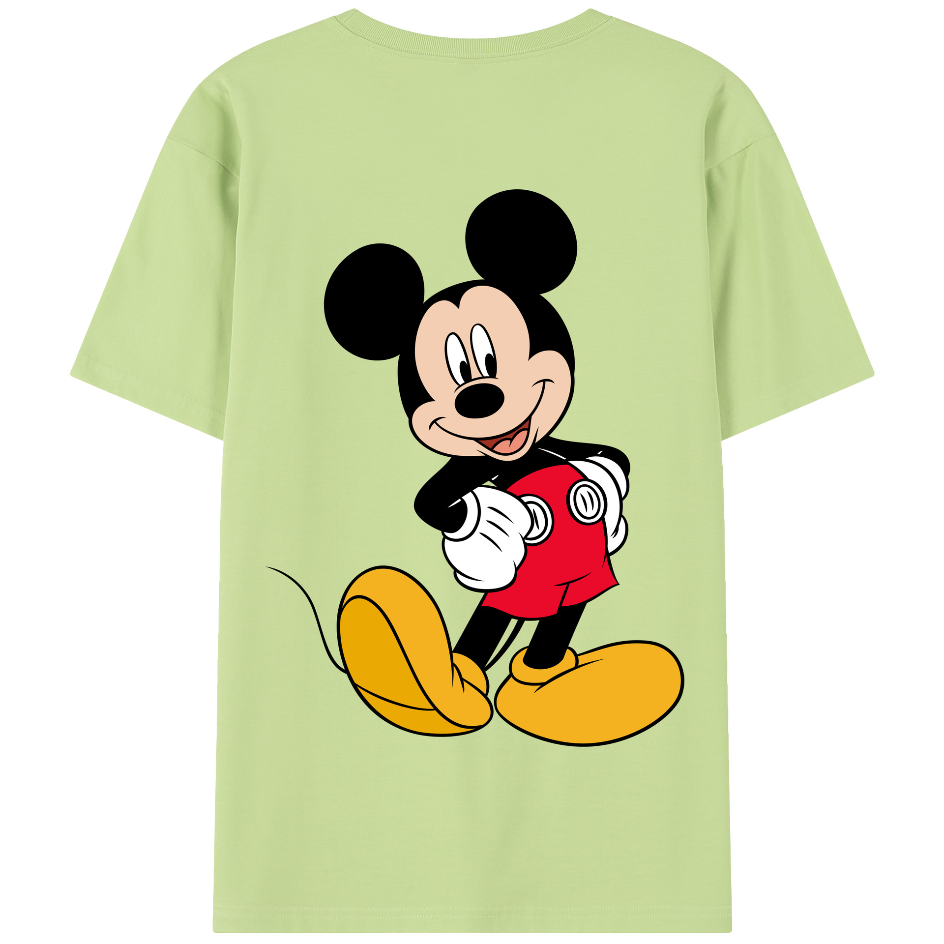 （画像用） ミッキーマウス Mickey Mouse 綿100％半袖Tシャツ（背面プリント）